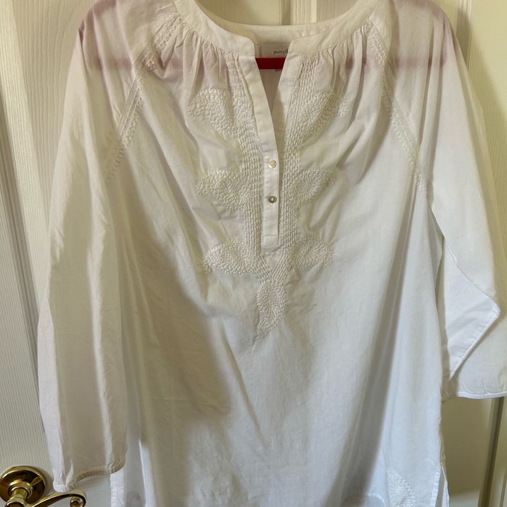 J Jill white top, LT - Picture 2 of 7